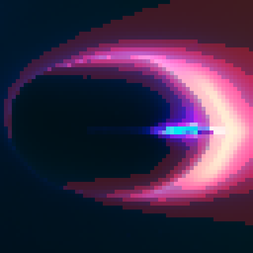 spaceship, sideview, vibrant galaxy, swirling nebulas, twinkling stars, pixel art, srgb