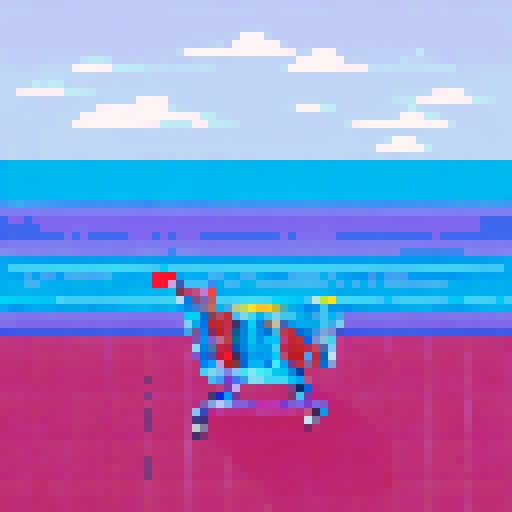 create a top view of a man with a shopping cart