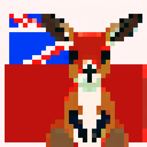 kangaroo with vibrant red and blue pixel art Australian flag background, capturing the essence of Australia's rich culture and biodiversity