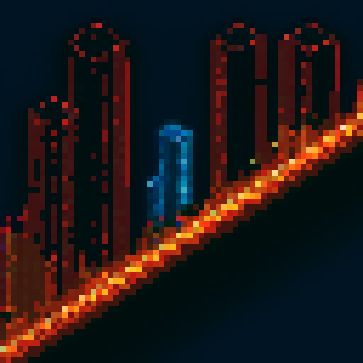Neon-lit skyscrapers tower above bustling streets as hover cars zip by in a pixelated Tokyo cityscape.
