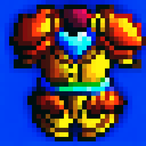 rainbow colored armor