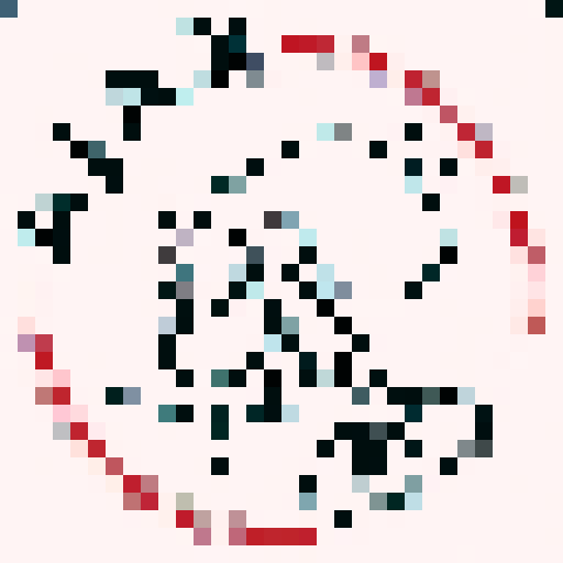 Ajax Amsterdam logo, 32x32 pixel art, skill art, close up, bold red and white colors, dynamic lines, fierce lion emblem, proud and confident expression, intricate details, sleek and modern design