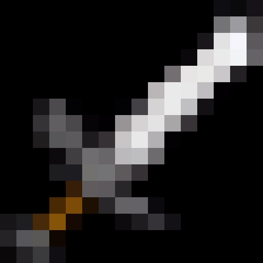 minecraft sword, green sword blade, emerald blade, item icon, 16x16, pixel art, wooden hilt