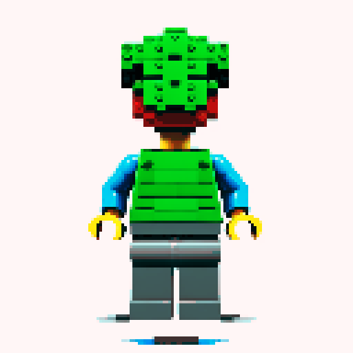 lego pixel, vibrant colors, blocky shapes, small plastic bricks, isometric perspective, retro video game, low resolution, 8-bit graphics, sharp edges, square grid, limited color palette, nostalgic feel, brick-built characters, iconic lego logo, digital recreation, detailed textures, crisp lines, simplified forms, nostalgic gaming vibes