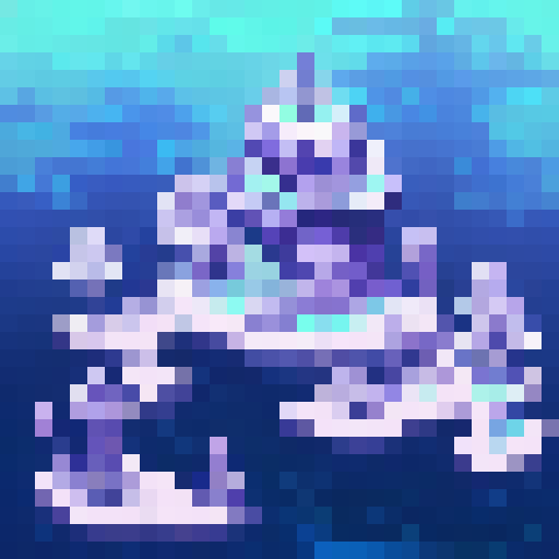  skeleton, underwater, purple and black