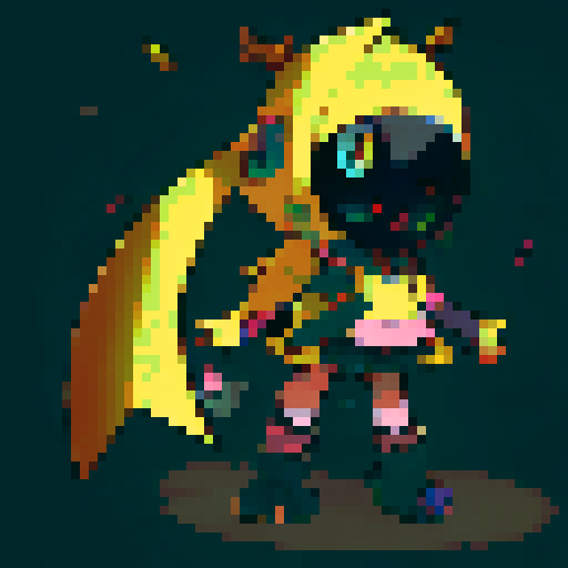 Cute, pink-haired, anime-style girl with oversized bows and a playful expression holding a giant lollipop in a whimsical, candy-filled wonderland.