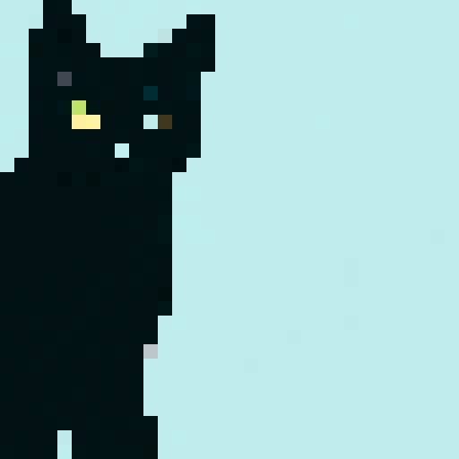 headshot of a black cat with an all white background