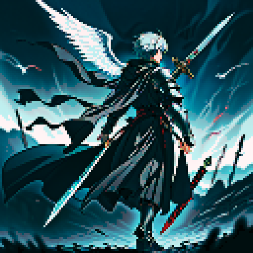 Male: Dressed in full armor and a helmet
Blasphemy Sword: A large sword made of gray black metal. The sword body flowed with disgusting viscous liquid and flickered with a faint soul fire.
2: Add a cloak to the back
3: A soul fire flickered in the armor and dissipated slightly outward, and the other half of the wings were replenished with soul fire.