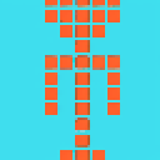 crushed character, 64 pixels tall, fantasy RPG, sprite sheet, rock crushing