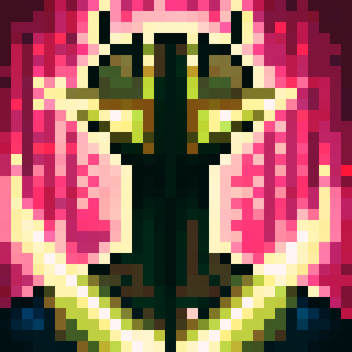 profile portrait of a demon with horns