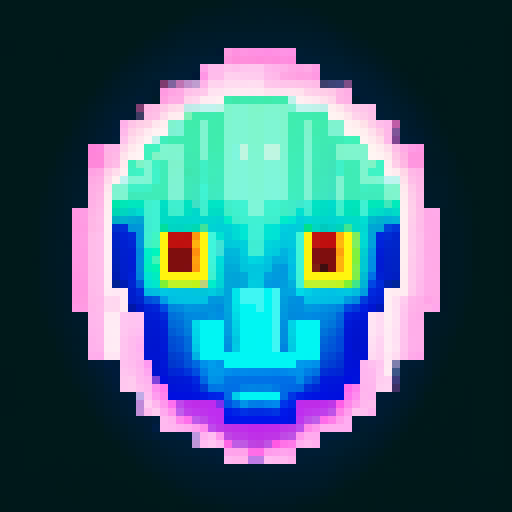 Space marine pixel character, laser rifle and futuristic helmet, galactic colors, full body, 64x64 pixel art size