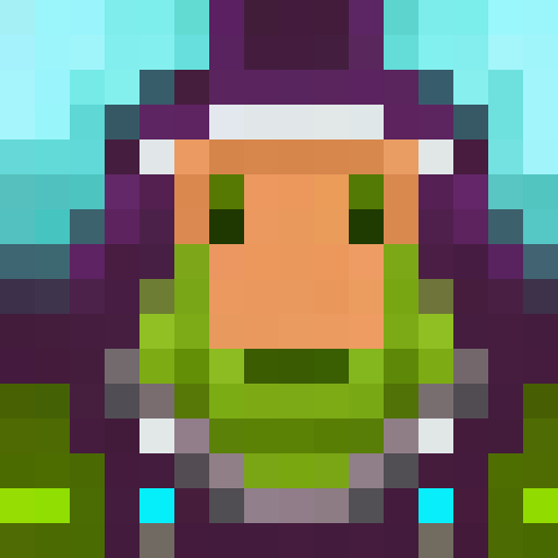 cactus with purple flower on top, close up, game icon, white background