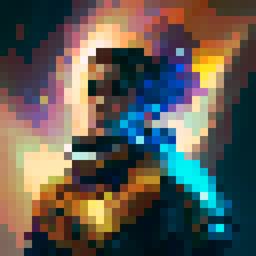 Paladin with a holy shield, vibrant energy and crackling lightning swirling his head, vivid holy golden colors