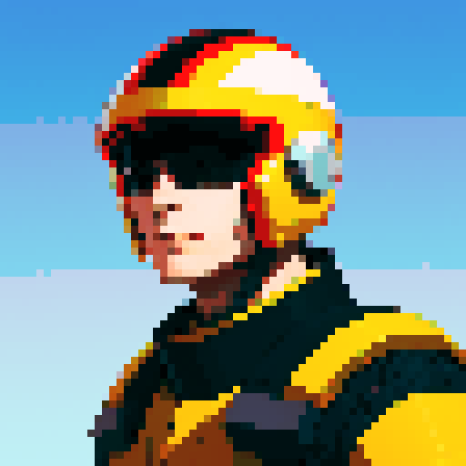 male Sci-fi pilot with helmet