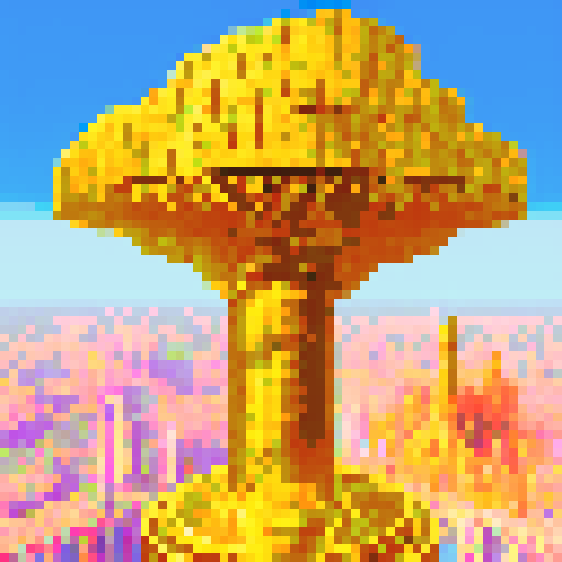 Imagine a vibrant, pixelated world known as Money Land, where the air is thick with the excitement of flying gold coins. This digital realm is filled with towering skyscrapers made of gleaming gold and silver, reflecting the bright, sunlit sky. Streets are lined with bustling marketplaces, where pixelated residents trade and barter using shimmering gold coins that seem to have a life of their own. In the sky above, gold coins of various sizes fly freely, leaving trails of glittering light in the