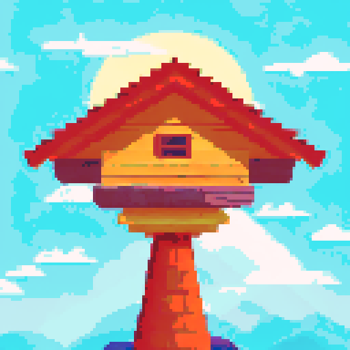 Country side Puerto Rican house in the mountains with a small electric generating windmill near by