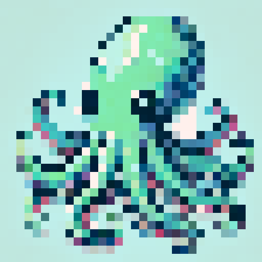 baby kraken on a white background