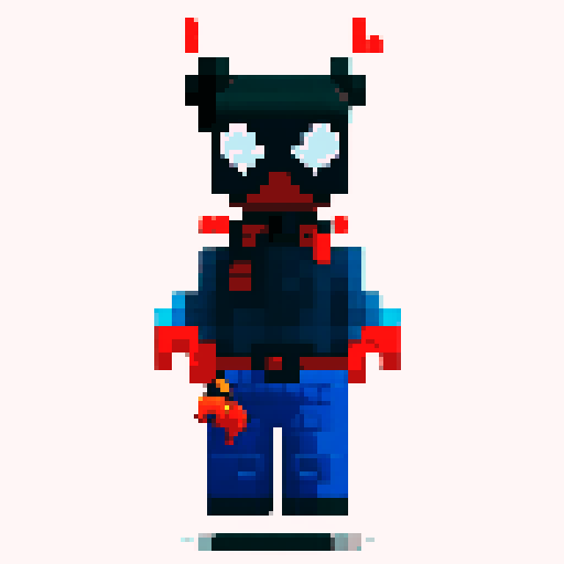 spiderman swinging, pixelated buildings, vibrant colors, blocky shapes, retro video game style, 8-bit aesthetic