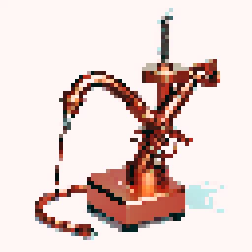 copper corkscrew with motor and electrical hookups. White background