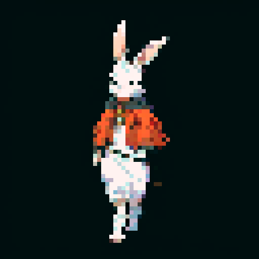 Mysterious and whimsical wererabbit in the style of wizardry