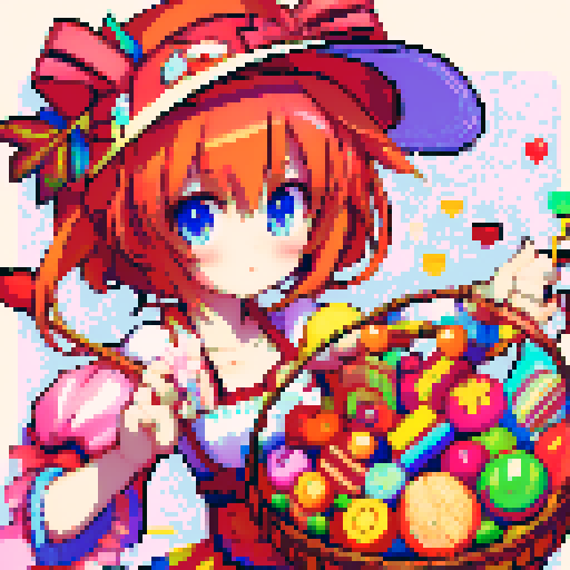 anime girl with sweets