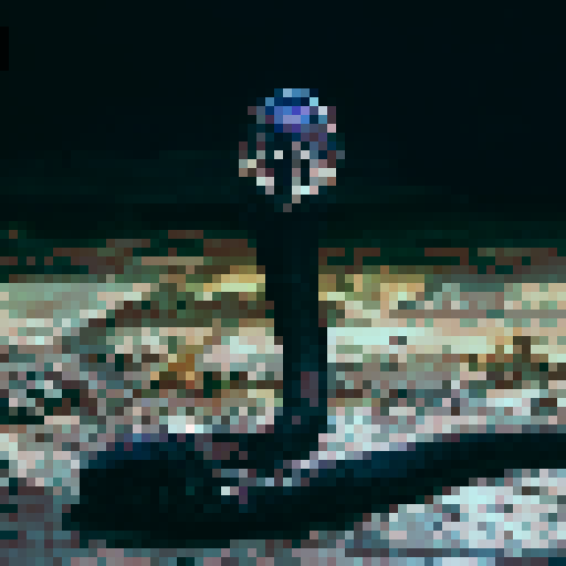 Cobra snake, night time, dark background