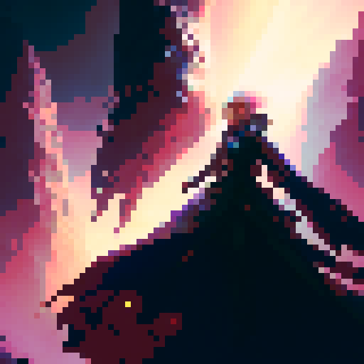 magical girl with glowing hands, fiery eyes, epic battle, fantastical scenery, RPG-inspired