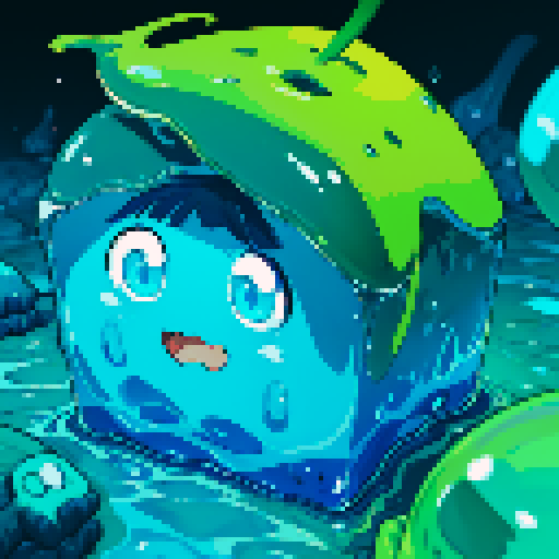 Blue Slime cube, Gelatinous cube, giant Slime, boss fight