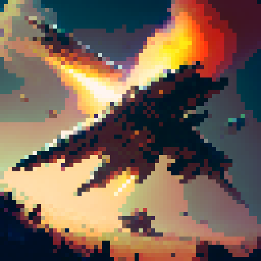 Explosive tnt barrel surrounded by scattered gunpowder and loose sticks of dynamite, pixel art style with dull colors and sharp edges for a retro feel.