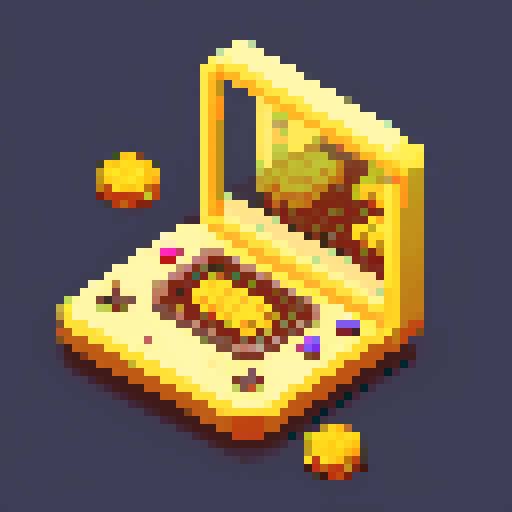 Video game golden coin with $ on it 