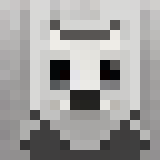 white, black, and grey, cavalier dog head, game icon, 16x16, pixel art, close up, portrait, expressive eyes, floppy ears