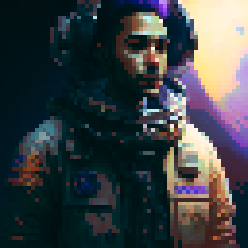 A male space farmer on Mars