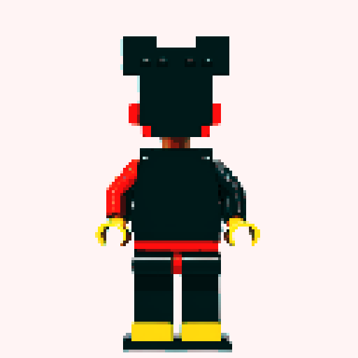 lego pixel, vibrant colors, blocky shapes, small plastic bricks, isometric perspective, retro video game, low resolution, 8-bit graphics, sharp edges, square grid, limited color palette, nostalgic feel, brick-built characters, iconic lego logo, digital recreation, detailed textures, crisp lines, simplified forms, nostalgic gaming vibes rainbow body
