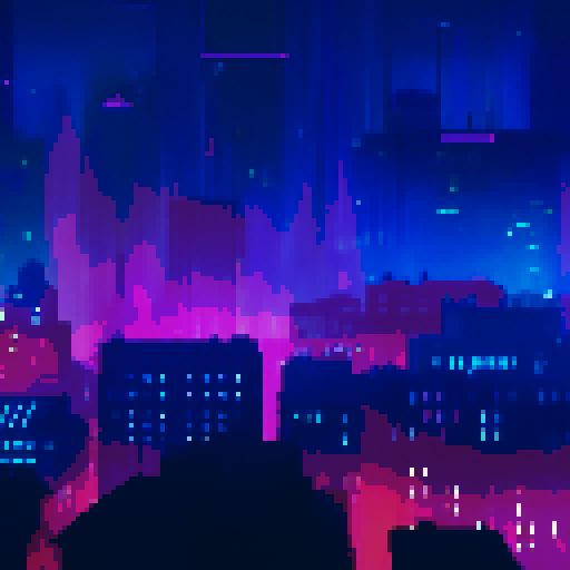 Neon cyberpunk city
