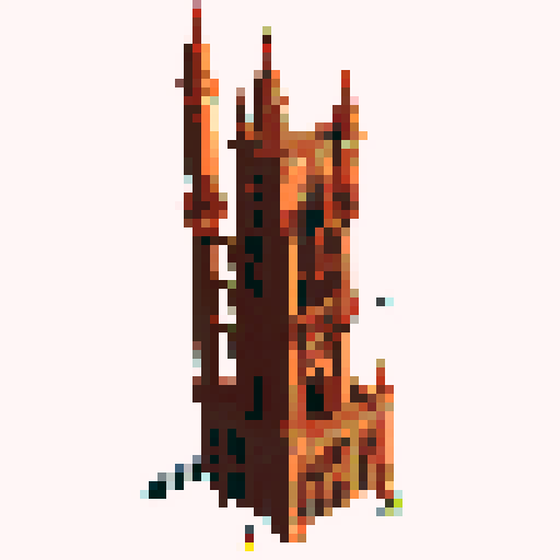 copper flying buttress with mechanical support. White background
