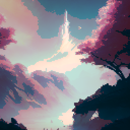 landscape background of sakura cherry blossoms, vibrant and delicate petals, swirling in a mystical breeze, creating an enchanting atmosphere