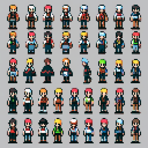 12 different cottagecore themed sprites 