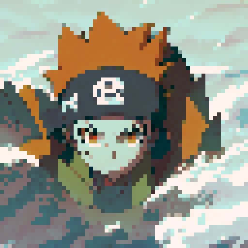 Naruto, eyes closed, surrounded by swirling chakra in the form of foxes, standing on a rocky outcropping overlooking a village at sunset in a dynamic anime style.