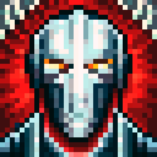 A robocop with silver and red light details, close up