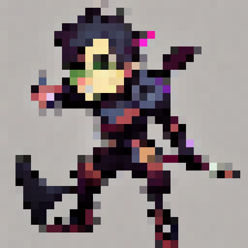 Cartoony goblin archer with exaggerated proportions and bold black outlines in a dynamic Anime style.