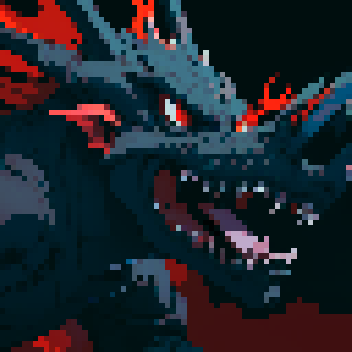 dark dragon with blood eyes