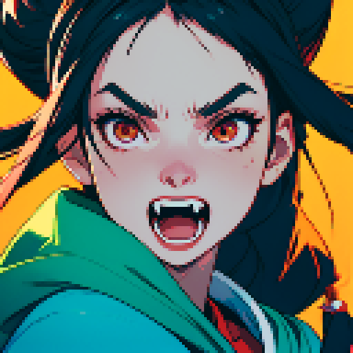 closeup of fangs sunk into someone's neck