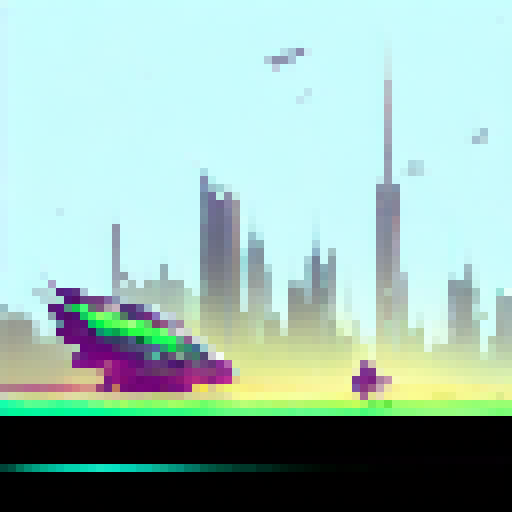 Pop Art meets Graffiti in a bustling, neon-lit cityscape of skyscrapers and street vendors.