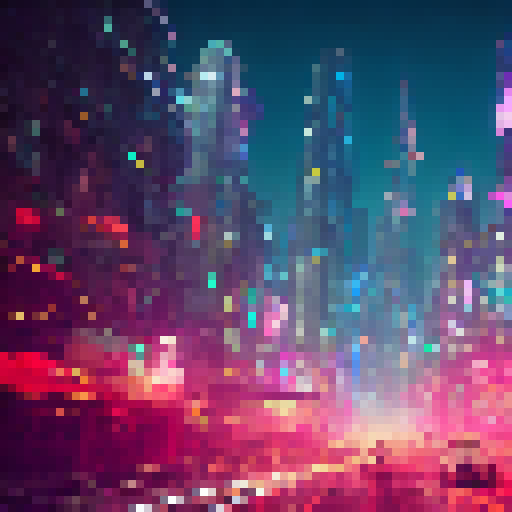 A neon-lit cityscape of towering skyscrapers and flying cars, with a hooded, katana-wielding rogue perched on a rooftop overlooking the bustling metropolis, as a robotic army marches through the streets below.