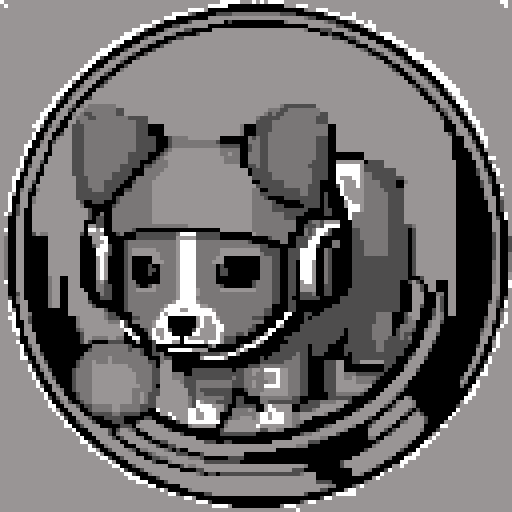 Make an icon of a dog in space using an astronaut costume, do it in the style of Dan hipp mixed with Leonardo Davinci, do it in a minimalist and black and white way as if it had been drawn by hand