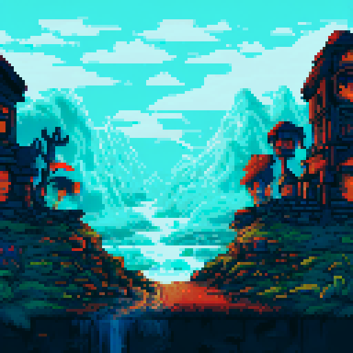 Make the reference image have darker skies with dead villager bodies lying on the ground