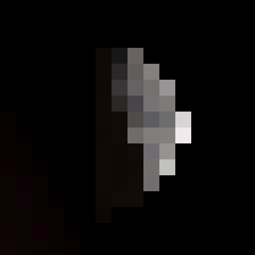 Moonlit asteroids, swirling galaxies, and a lone astronaut standing on a desolate planet's surface, all captured in a retro 16x16 pixel portrait style.