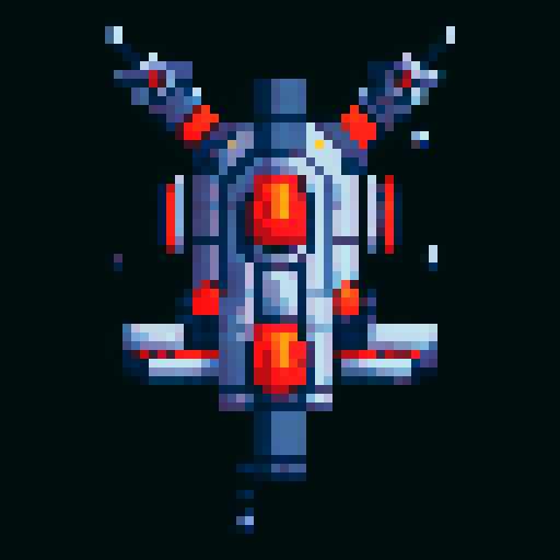 Top down enemy space ship