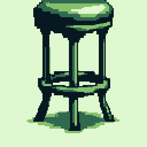 Old barstool with no background