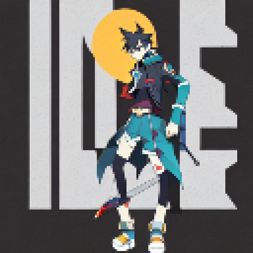 

the red sun is setting behind a man standing with his sword in the middle of a vast field, in the style of movie poster, dark indigo and turquoise, witchcore, meticulous design, 32k uhd, functionality emphasis